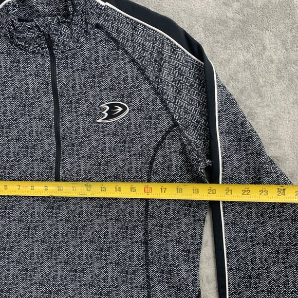 Peter Millar Sweatshirt Womens XL Anaheim Ducks Gray Hockey Lightweight 1/4 Zip - Picture 3 of 9